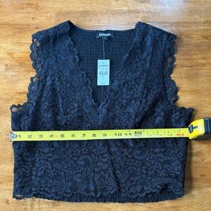 Express Black Lace Top